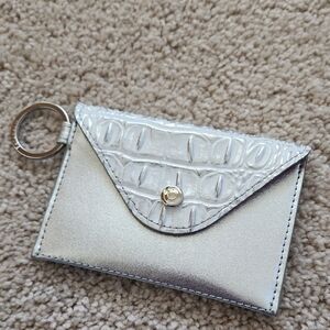 Silver and White Card Holder